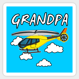 Father's Day Helicopter Grandpa Sticker